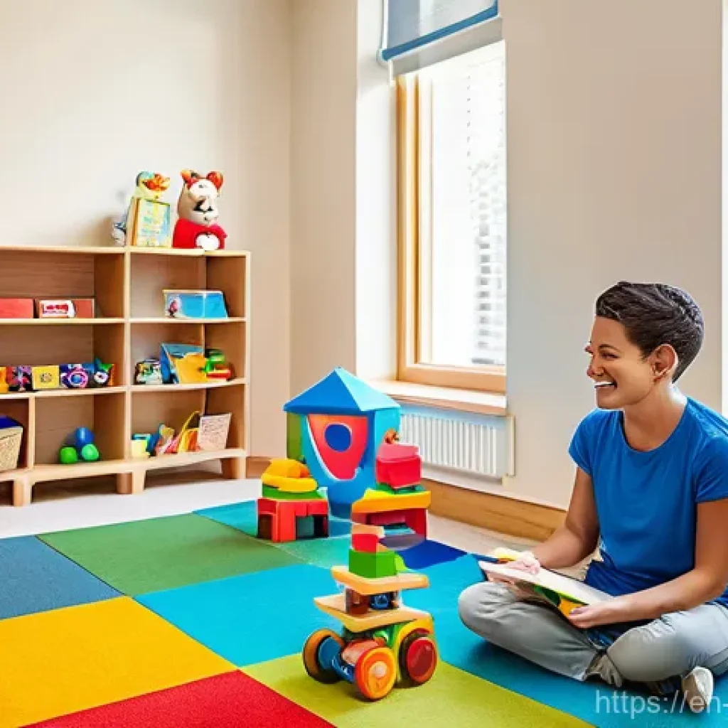 아동심리상담사로 독립적으로 일하기 - **Warm and Engaging Child Therapy Office**
    A brightly lit, modern child psychology office design...